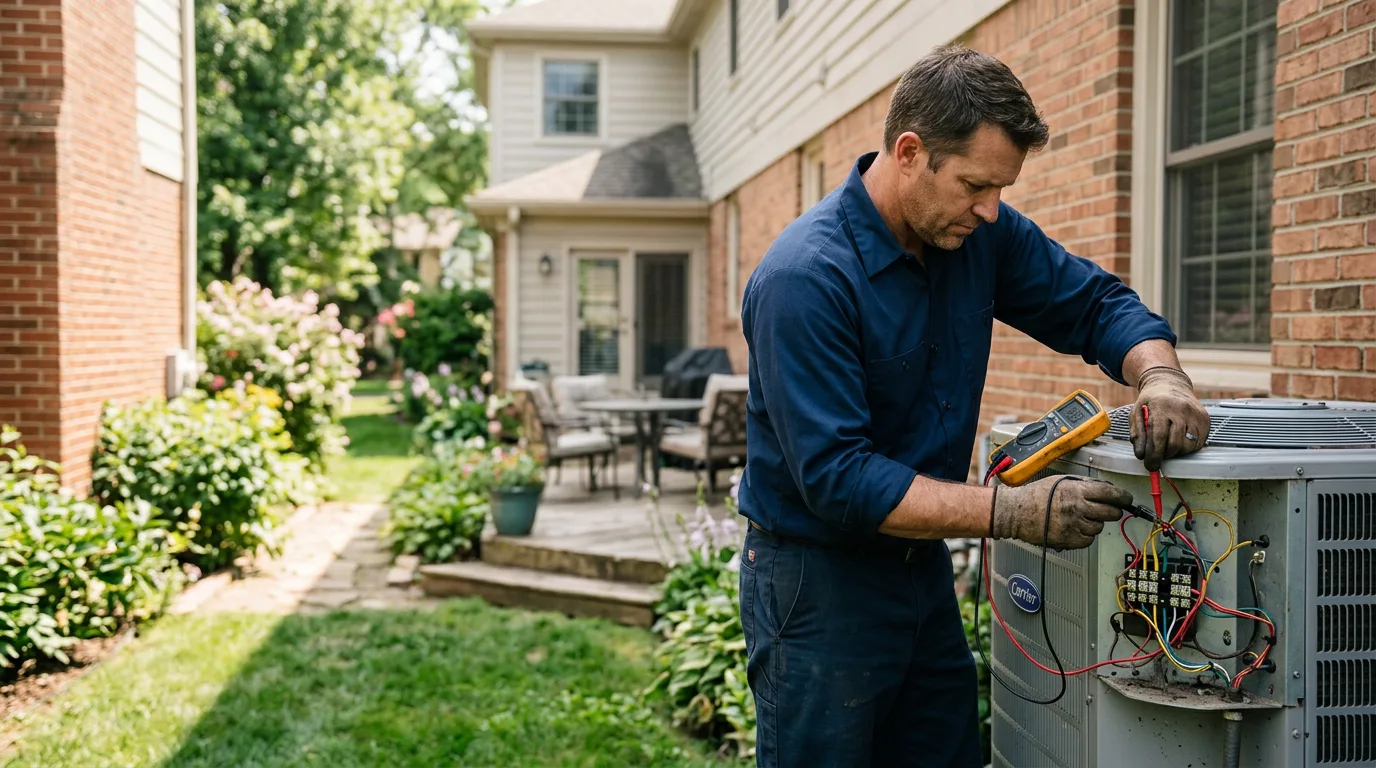 HVAC technician working near North Stratford, NH